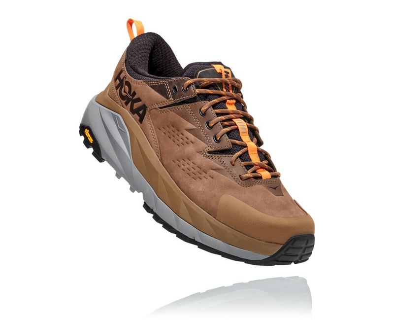 Brown Hoka Kaha Low GORE-TEX Men's Hiking Boots | 08461-OFAR