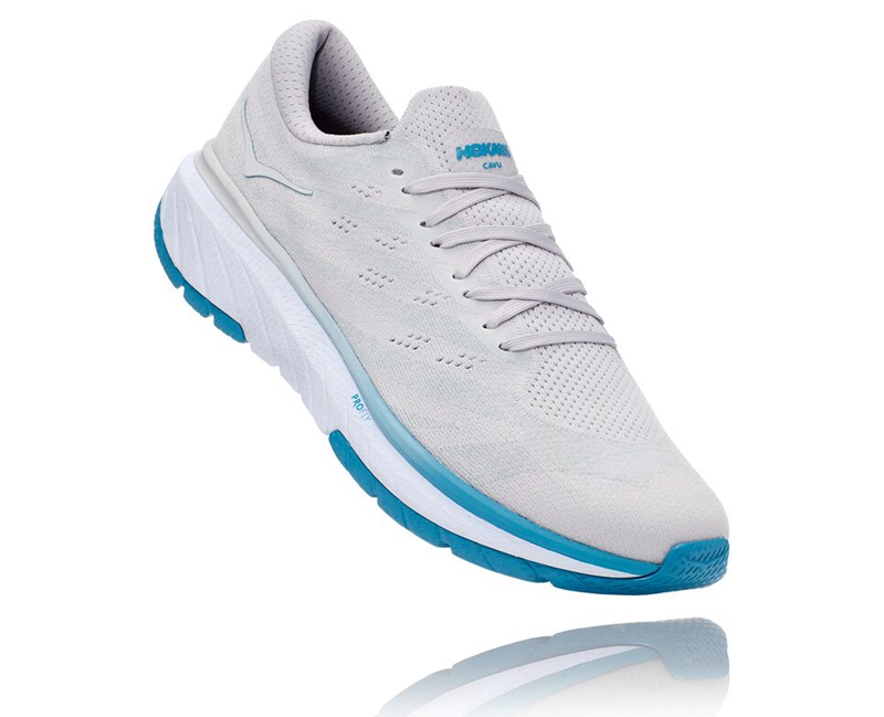Grey Hoka Cavu 3 Men's Road Running Shoes | 87623-OFAX