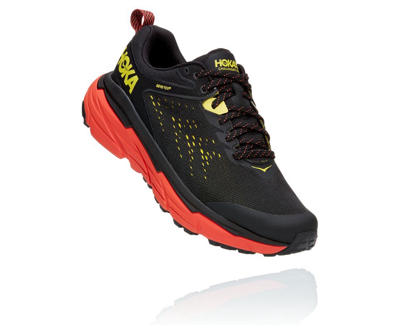 Black Hoka Challenger ATR 6 GORE-TEX Men\'s Trail Running Shoes | 51704-VFNA