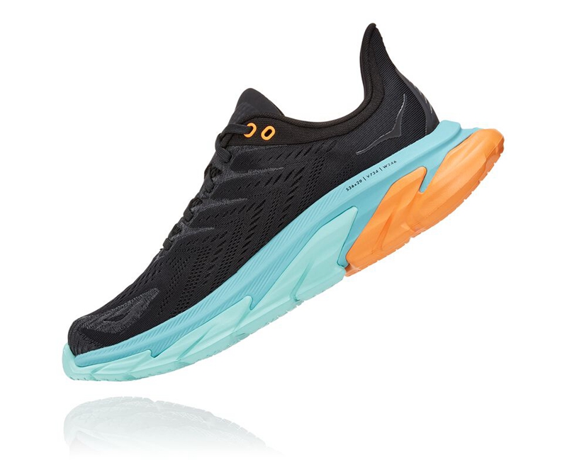 Black Hoka Clifton Edge Men's Road Running Shoes | 06812-DRLK
