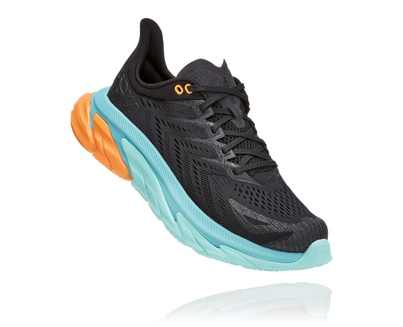 Black Hoka Clifton Edge Men\'s Road Running Shoes | 06812-DRLK
