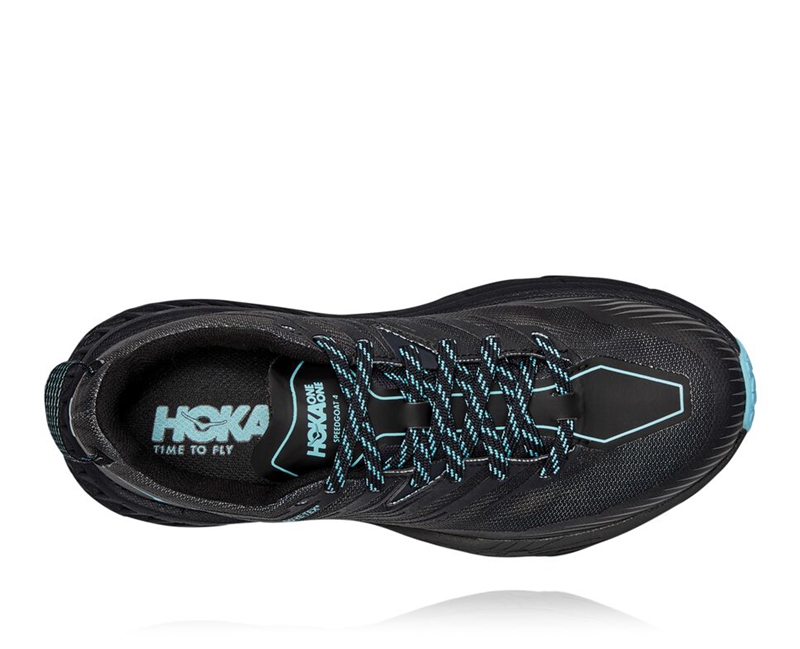 Black Hoka Speedgoat 4 GORE-TEX Women's Trail Running Shoes | 46309-LAYS