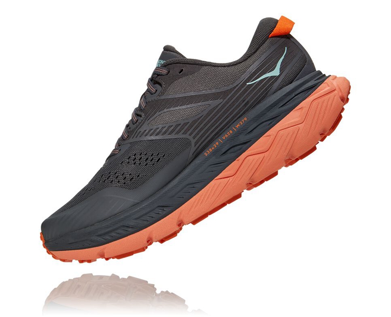Black Hoka Stinson Atr 6 Women's Trail Running Shoes | 49602-EMAX