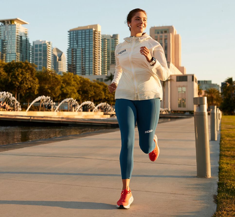 Blue Hoka Performance Crop Tight Women's Leggings | 35076-XPAJ