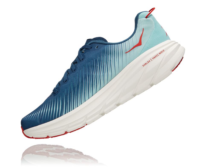 Blue / White Hoka Rincon 3 Women's Road Running Shoes | 17405-FZVH