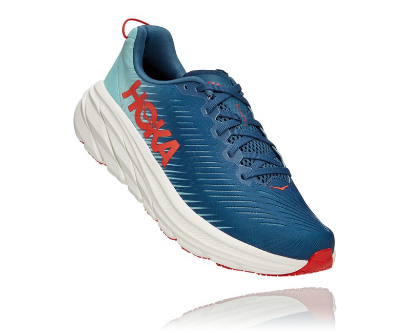 Blue / White Hoka Rincon 3 Women\'s Road Running Shoes | 17405-FZVH