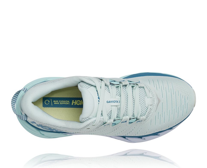 Mint Hoka Gaviota 3 Women's Road Running Shoes | 27601-BQJV
