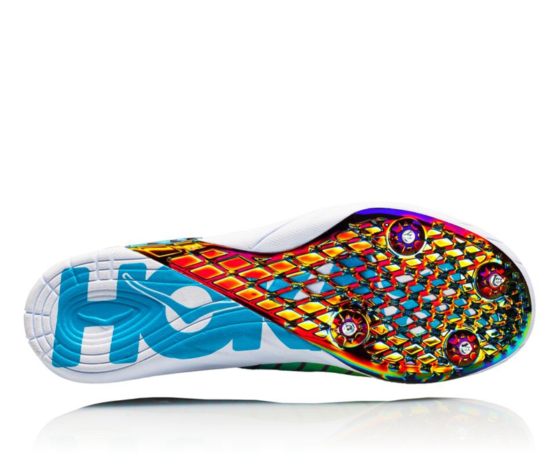 Multicolor Hoka Speed Evo R Men's Spikes Shoes | 70289-BGHW