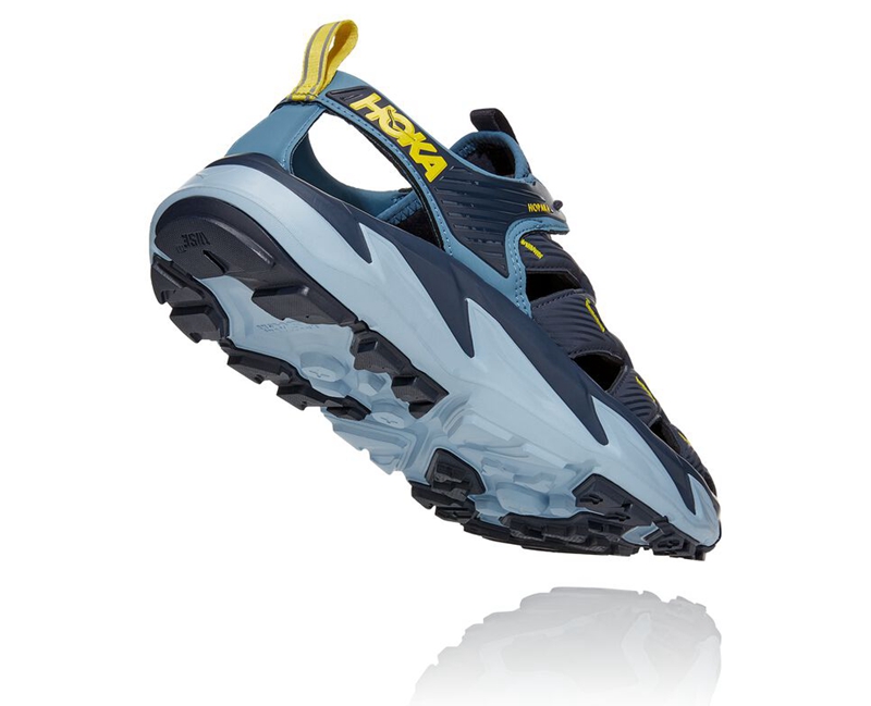 Navy Hoka Hopara Men's Hiking Boots | 98406-RDHA