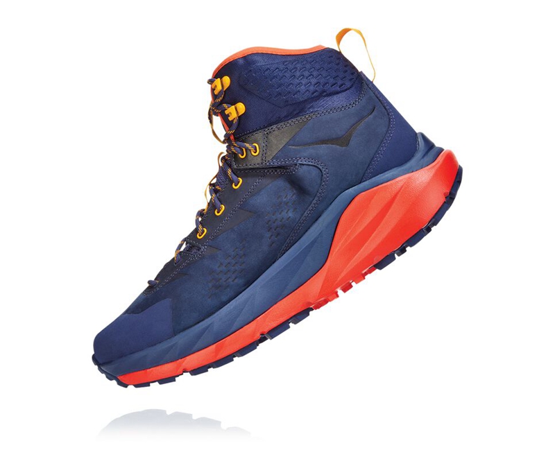 Navy Hoka Kaha GORE-TEX Men's Hiking Boots | 92538-FVNB