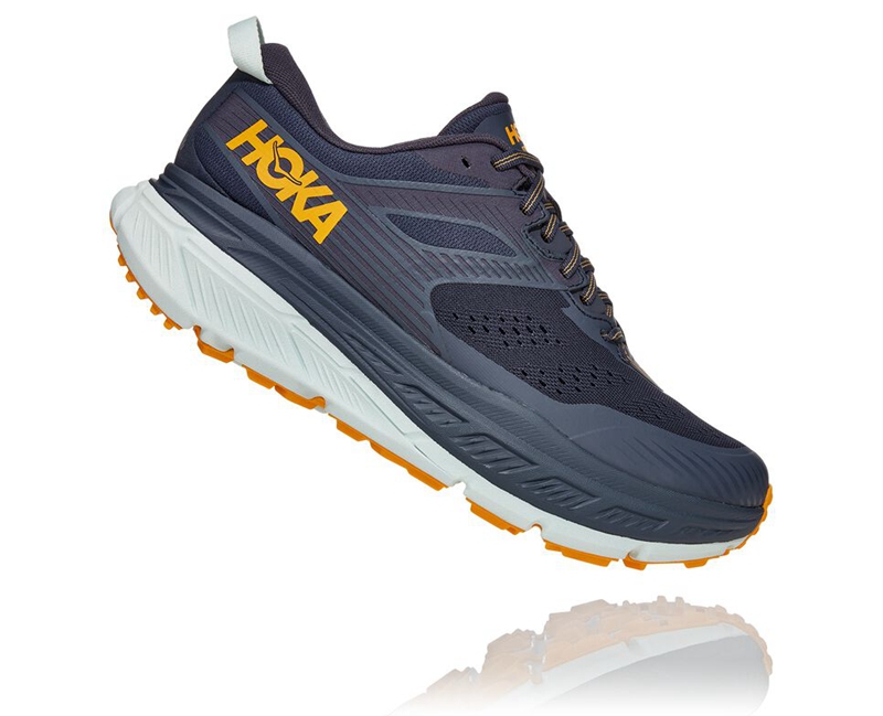 Navy Hoka Stinson Atr 6 Men's Trail Running Shoes | 02479-GVKA