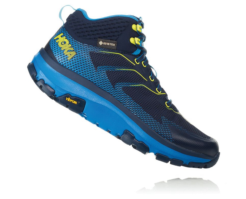 Navy Hoka Toa GORE-TEX Men's Hiking Boots | 15674-WMQT