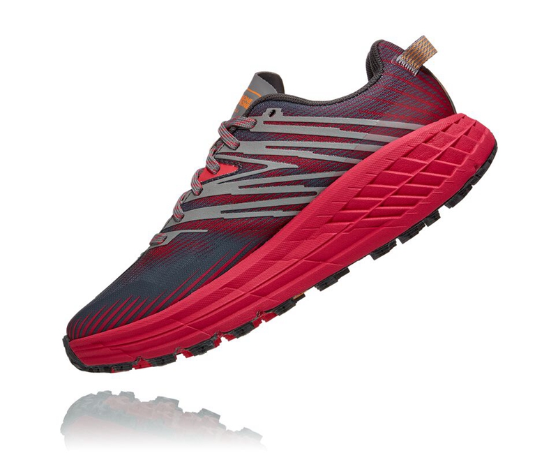 Red Hoka Speedgoat 4 Women's Trail Running Shoes | 45689-KHXG