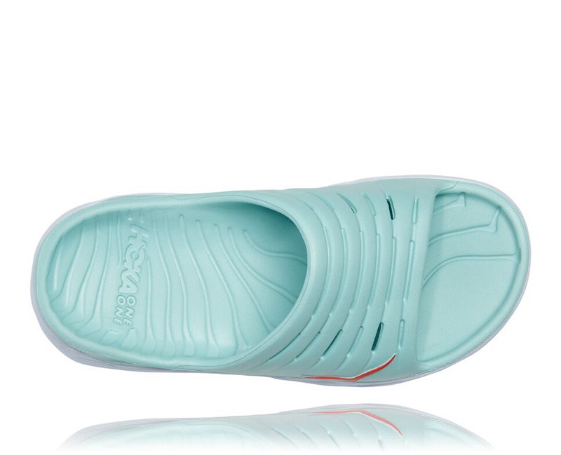 Turquoise Hoka ORA Recovery Women's Slides | 91862-HRUD