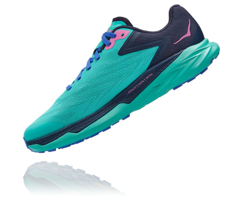 Turquoise Hoka Zinal Women's Trail Running Shoes | 61398-ZMCL