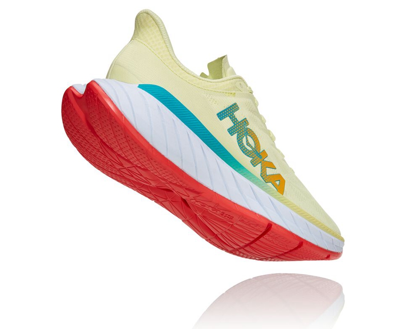Yellow Hoka Carbon X 2 Men's Road Running Shoes | 50384-BTHZ
