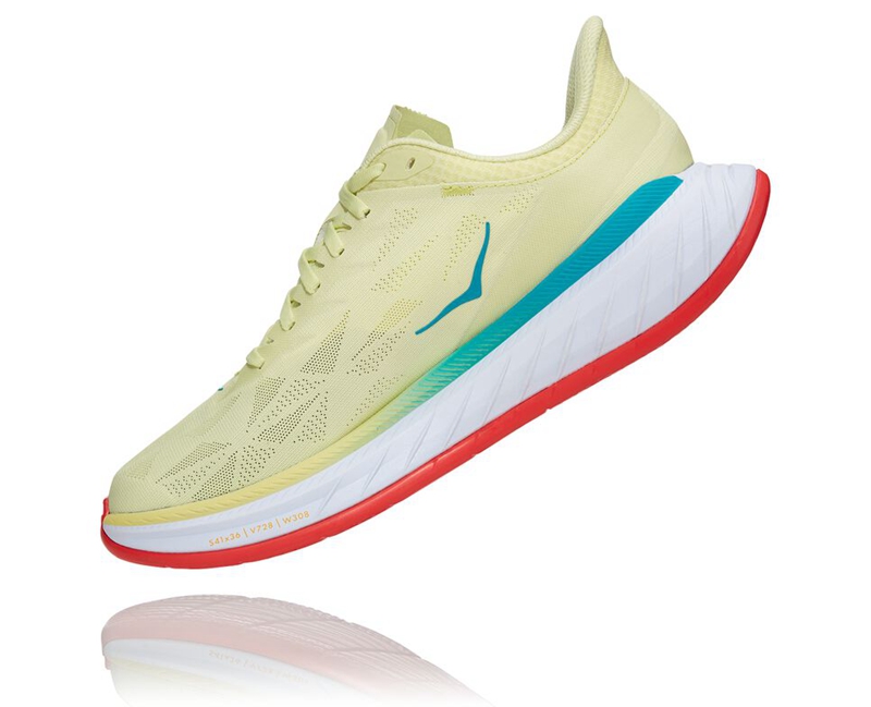 Yellow Hoka Carbon X 2 Men's Road Running Shoes | 50384-BTHZ